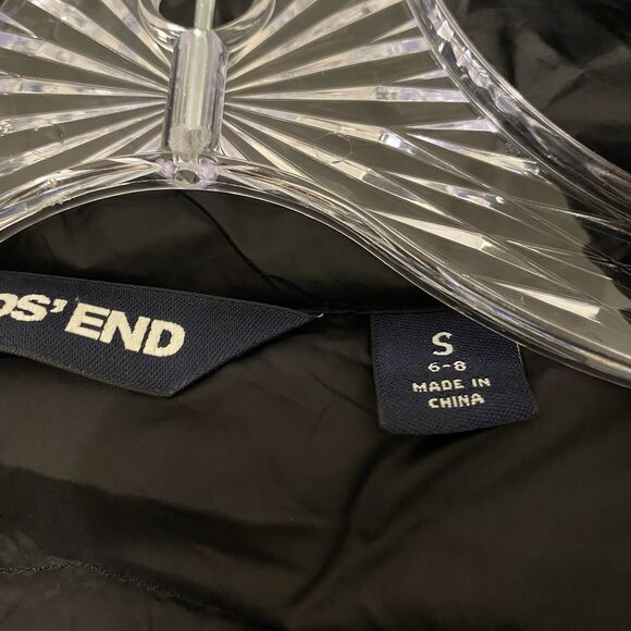 Lands' End Puffer Jacket Goose Down Women S Black Quilted Lightweight - Picture 3 of 10